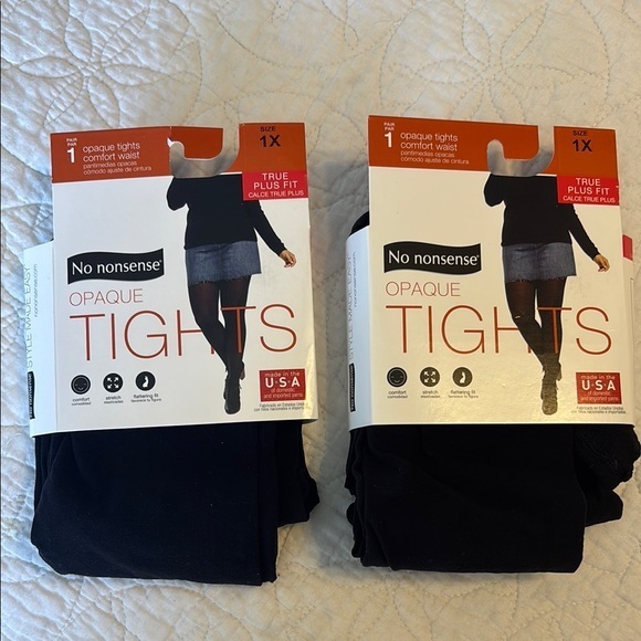 no nonsense Jackets & Blazers - NWT Tights Opaque Black 2 pair 1X